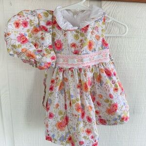 Bonnie Baby Floral Baby Dress with Bloomers Summer Spring Easter Fancy